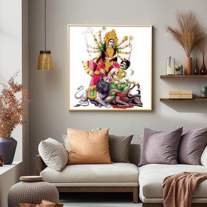 Mahishasuramardini Grace Premium Acrylic Square Wall Art