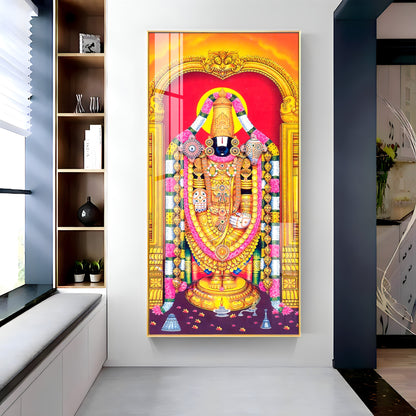 Tirupati Balaji Premium Acrylic Vertical Wall Art