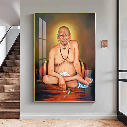 Shri Swami Samarth Baba Ji Premium Vertical Acrylic Wall Art