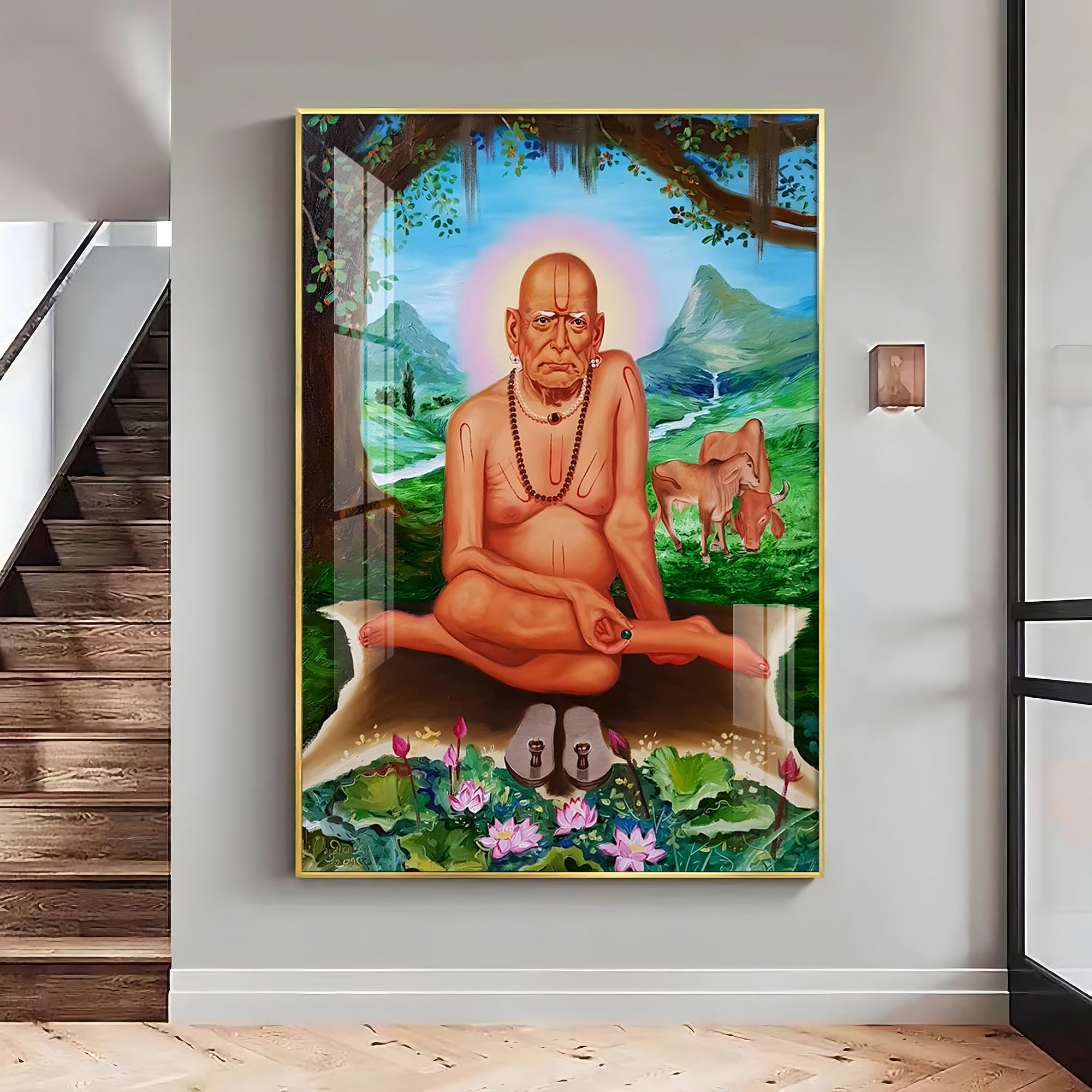 Elegance Of Shri Swami Samartha Premium Vertical Acrylic Wall Art