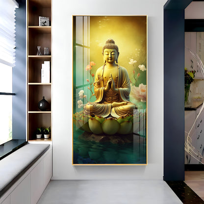 Peaceful Buddha Premium Acrylic Vertical Wall Art