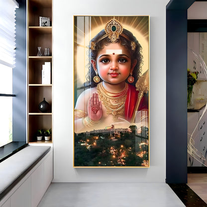 Lord Muruga Premium Acrylic Vertical Wall Art