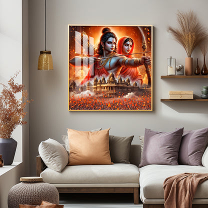 Ram and Sita Premium Acrylic Square Wall Art