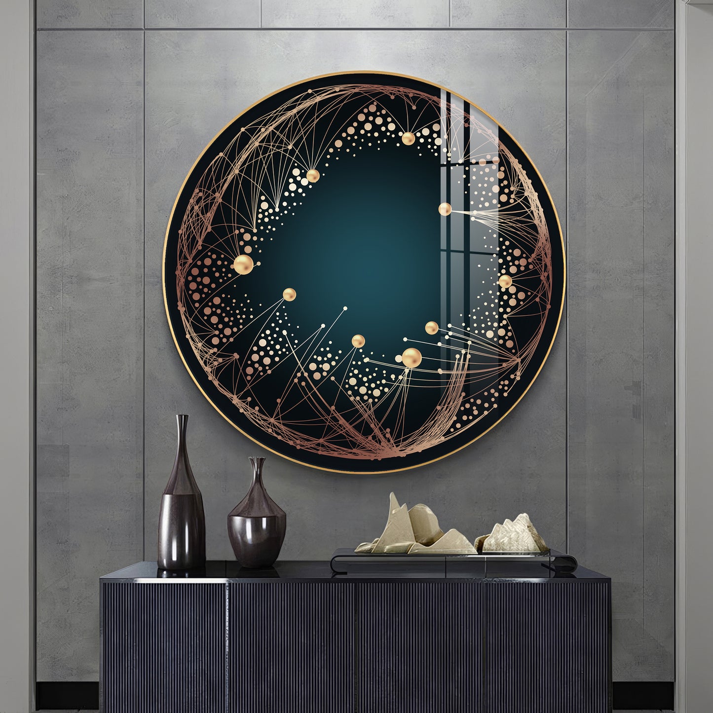 Astral Glow Premium Acrylic Round Wall Art