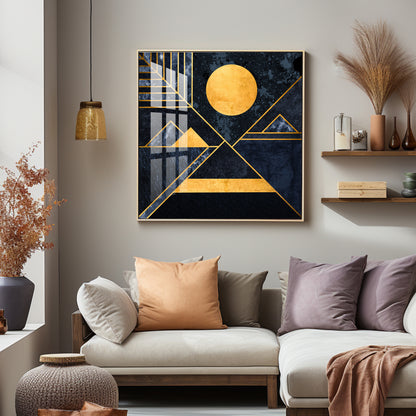 Moon & Mountains Premium Acrylic Square Wall Art