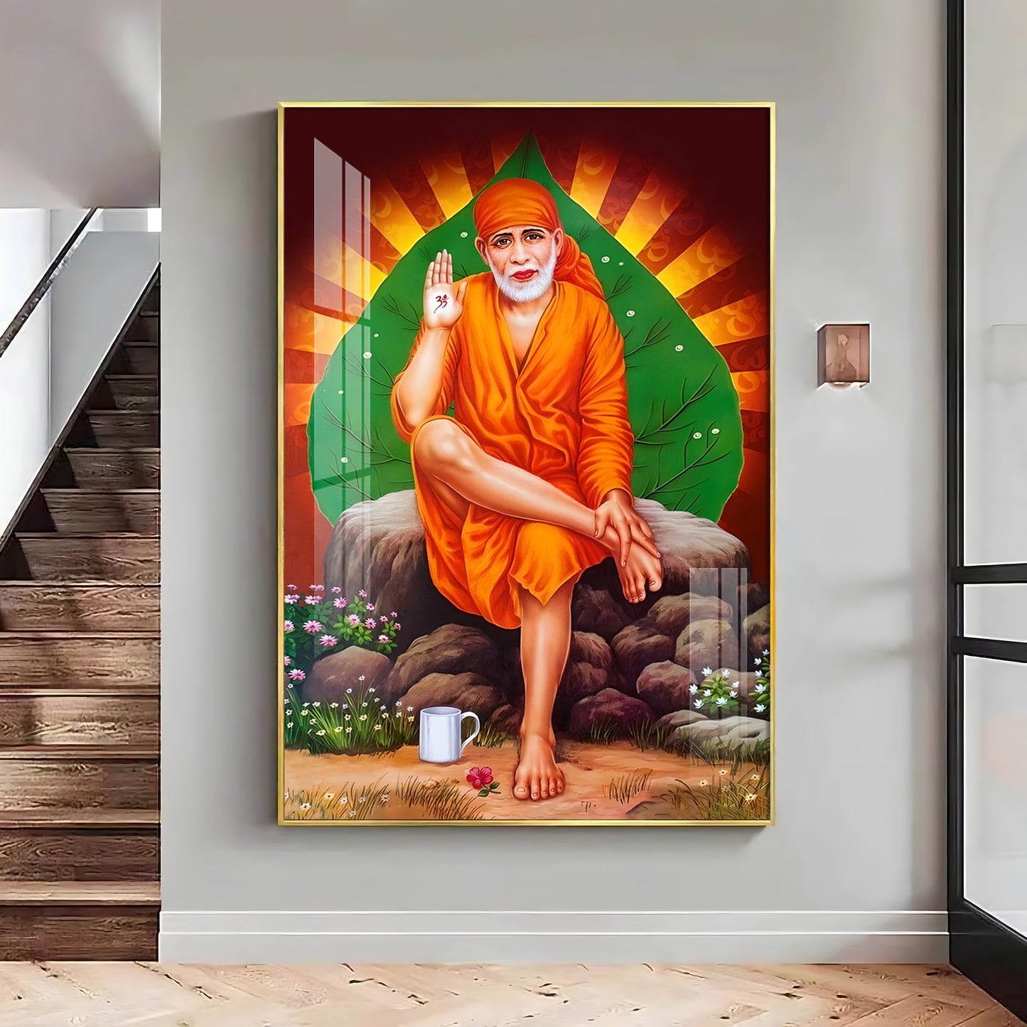 Sri Sai's Blessing Premium Vertical Acrylic Wall Art