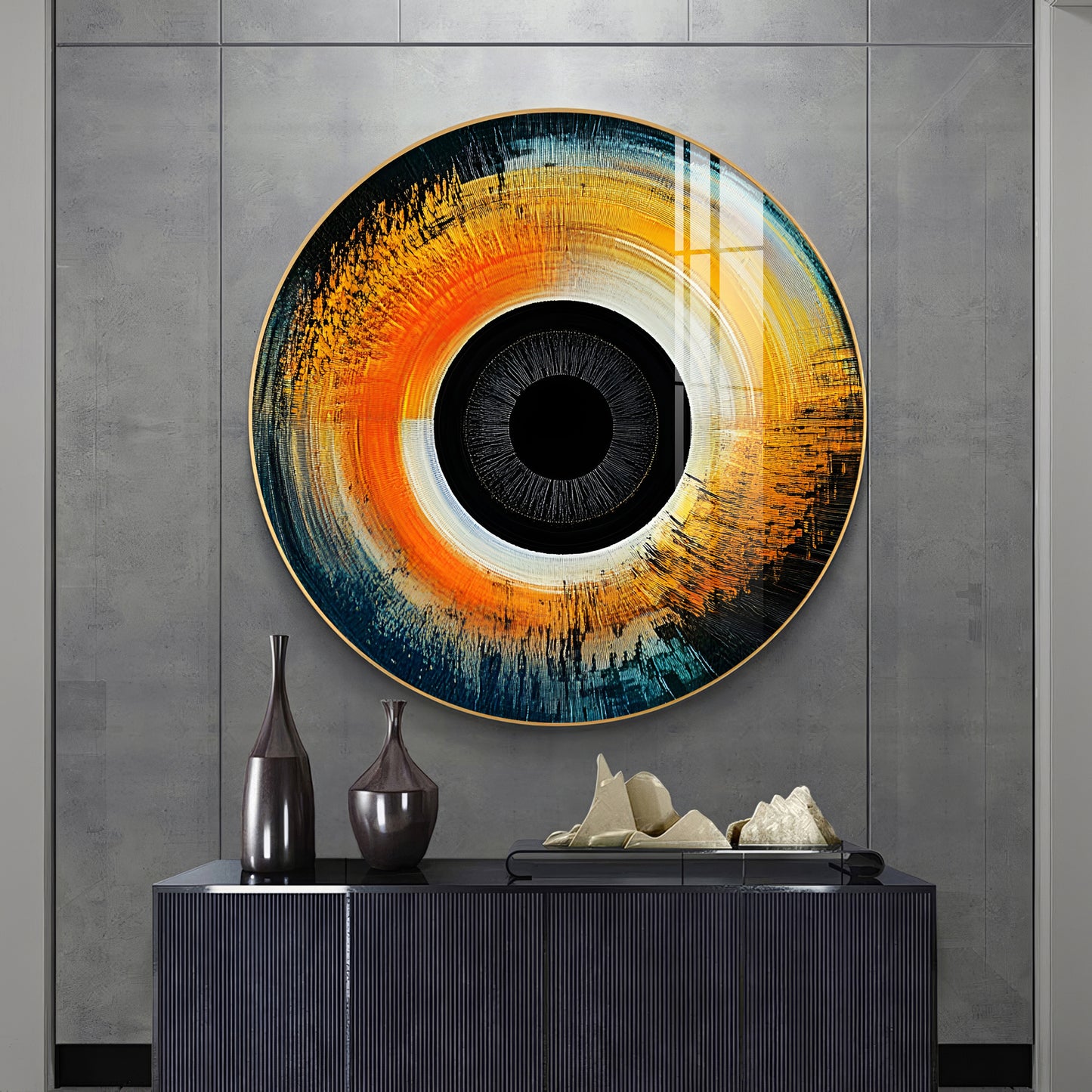 Visionary Gaze Premium Acrylic Round Wall Art