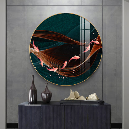 Wavebound Kio Fish Premium Acrylic Round Wall Art