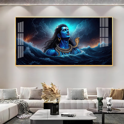 Divine Mahakal Premium Acrylic Horizontal Wall Art