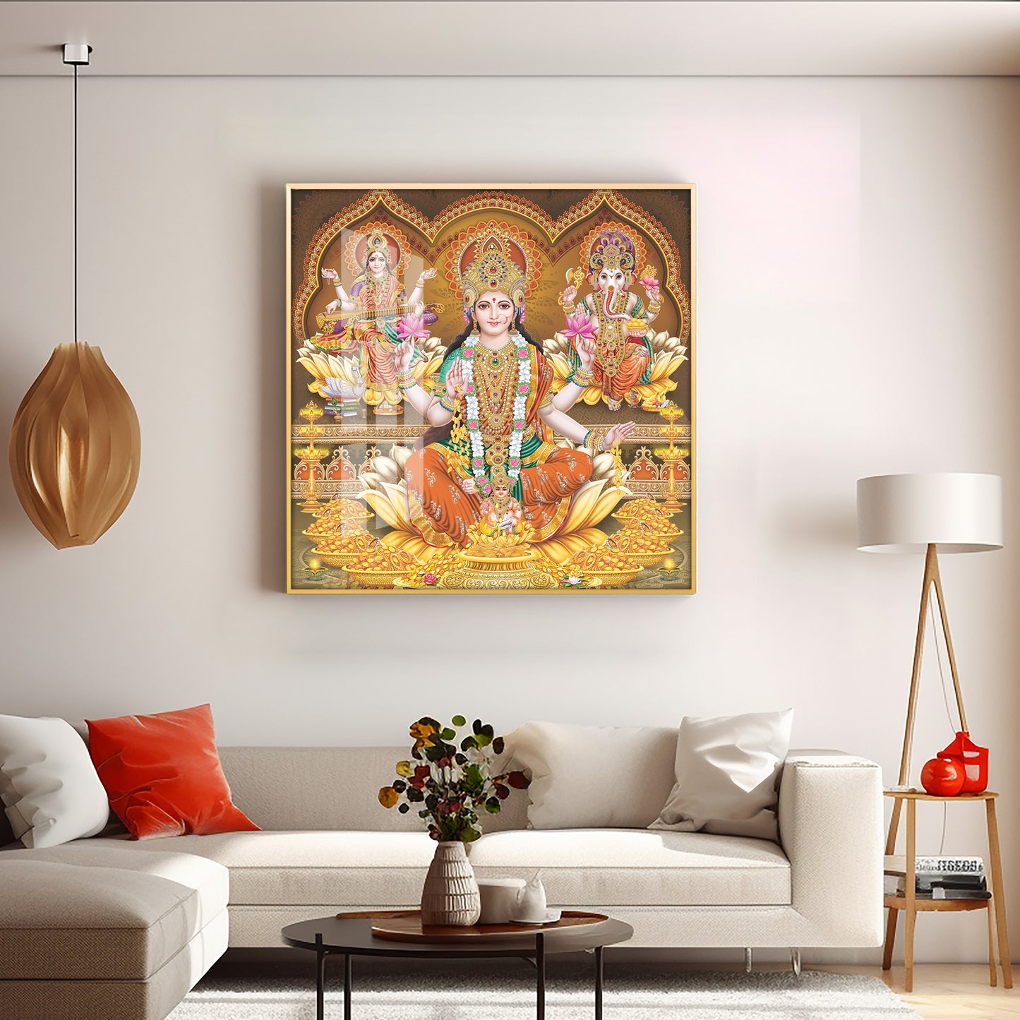 Spritual Deities Blessings Premium Acrylic Square Wall Art