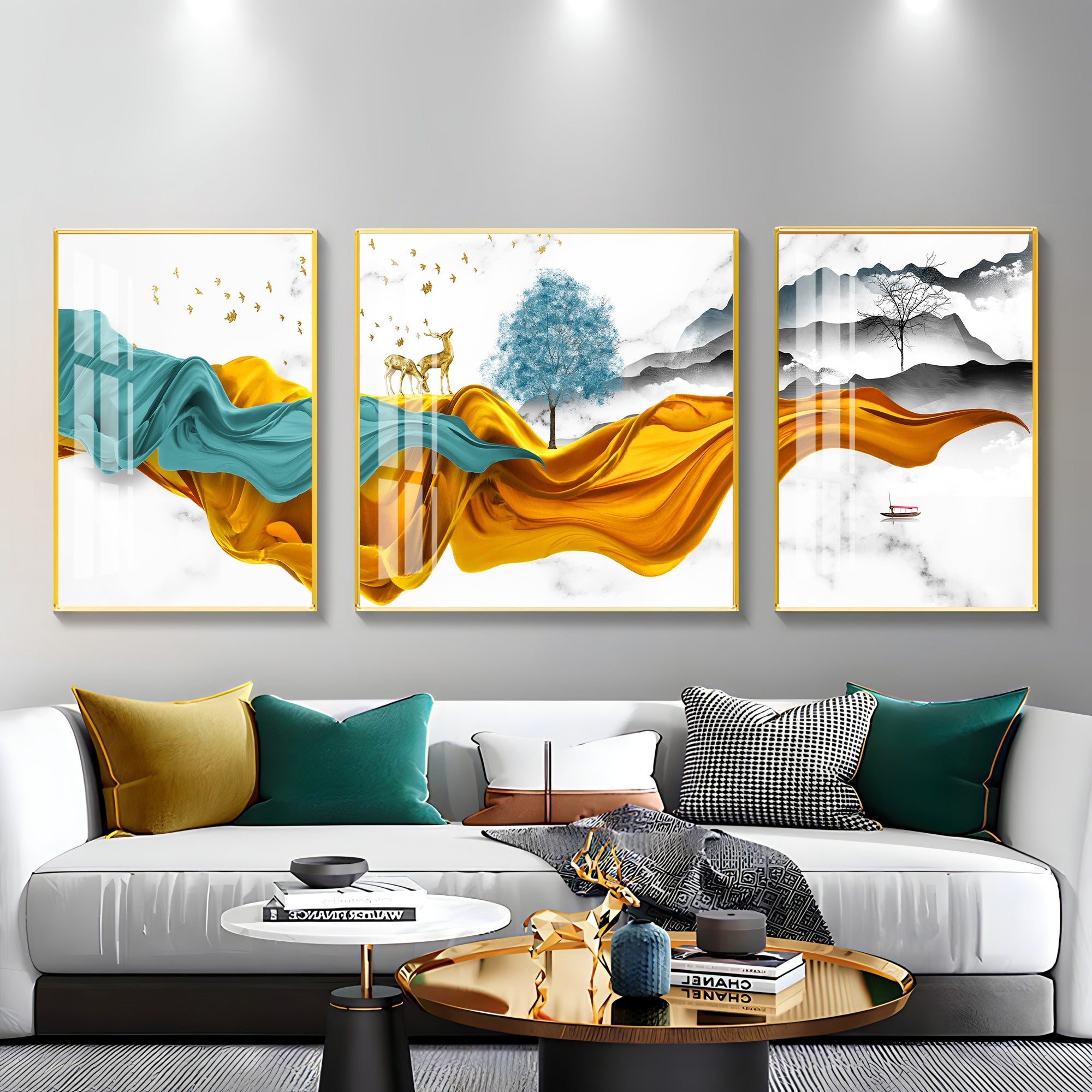 Natural Landscape Premium Acrylic Wall Art (Set of 3)