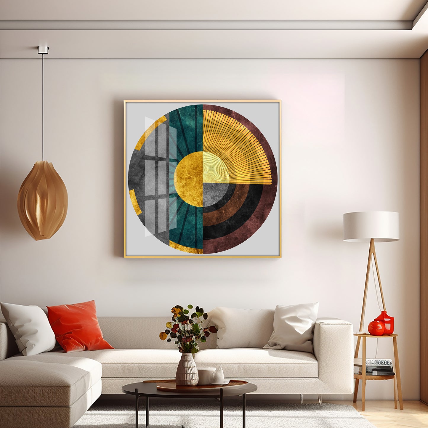 Circular Artistry Premium Acrylic Square Wall Art