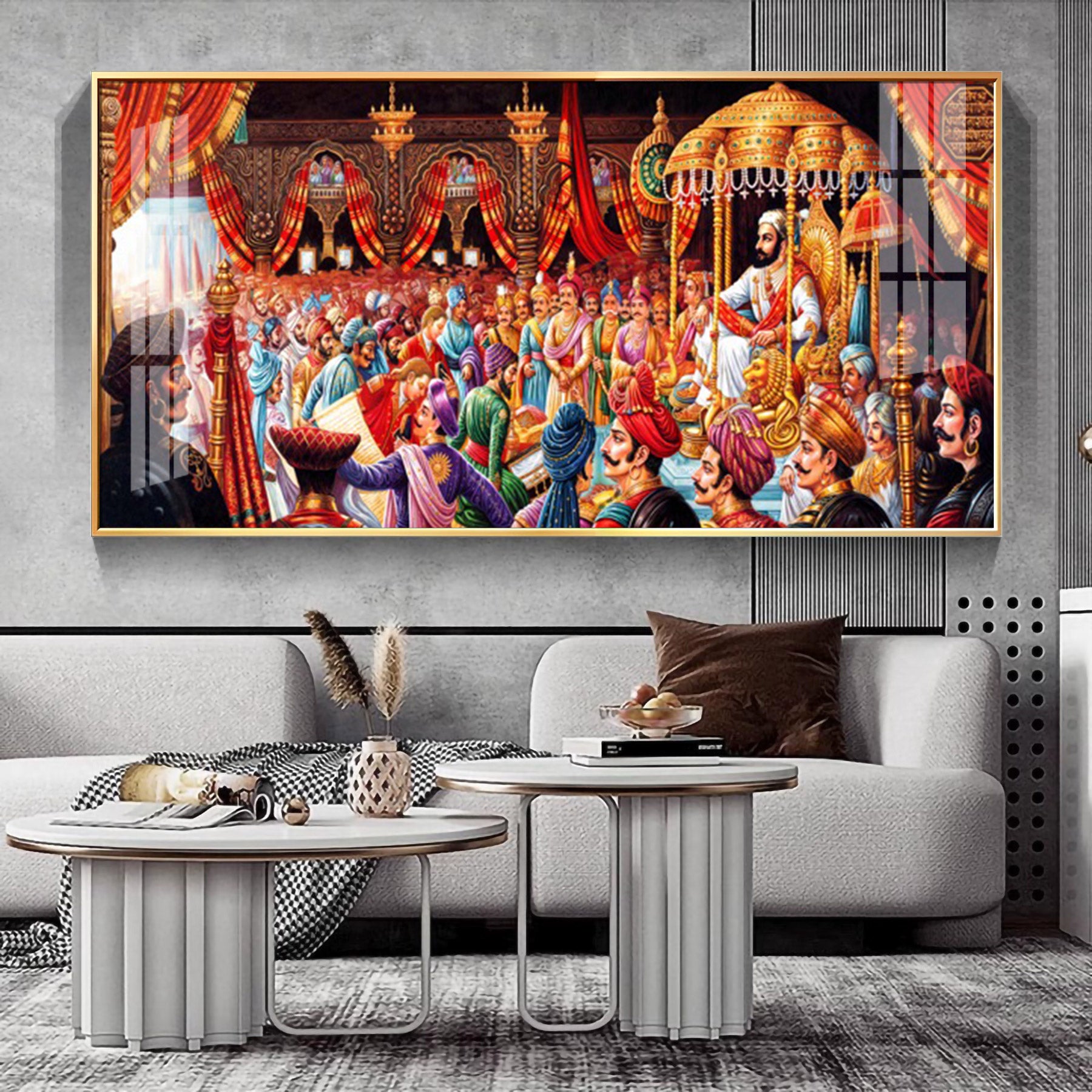 Coronation Of Shivaji Maharaj Premium Acrylic Horizontal Wall Art