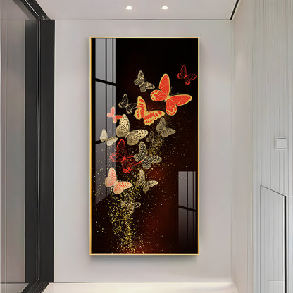 Decorative Butterfly Premium Acrylic Vertical Wall Art