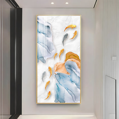 Auspicious Fishes Luxury Crystal Wall Art