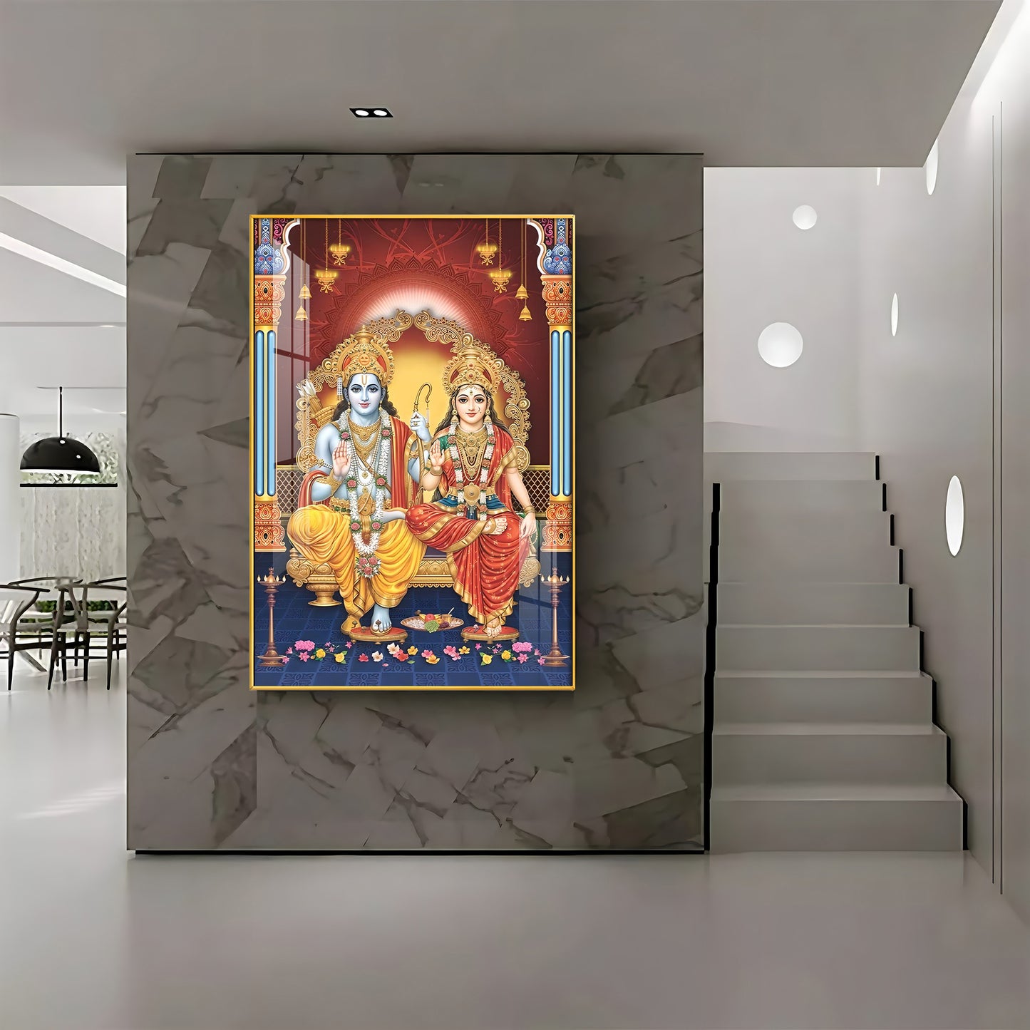 Sita Ram Premium Acrylic Vertical Wall Art