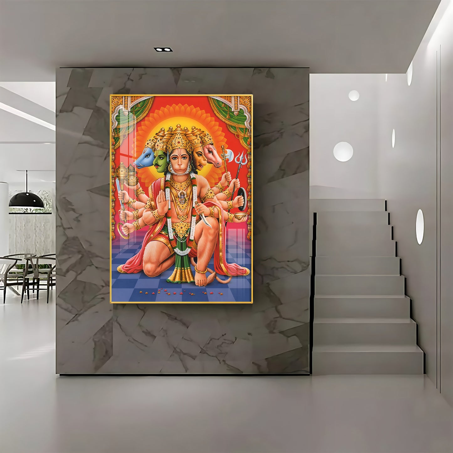 Hanuman Wisdom's Emissary Premium Vertical Acrylic Wall Art