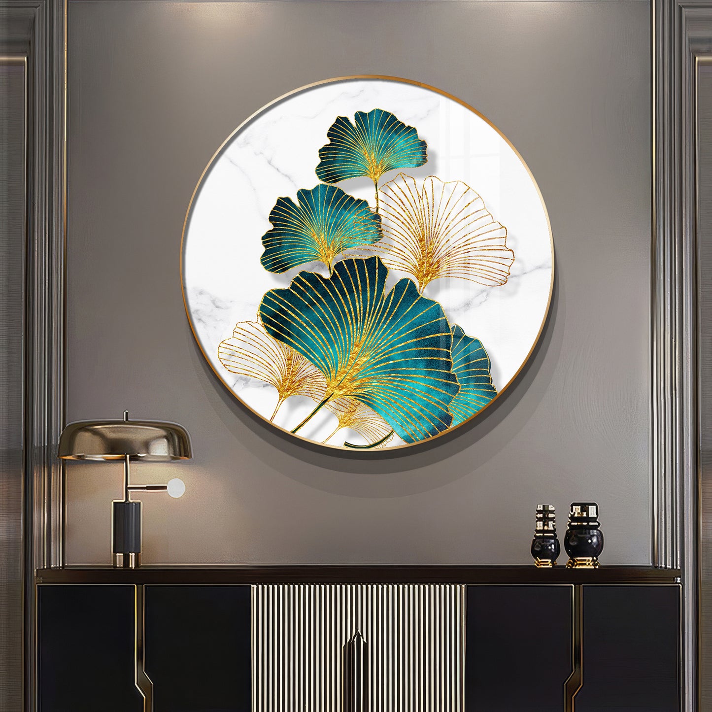 Emerland Petal Art Premium Acrylic Round Wall Art