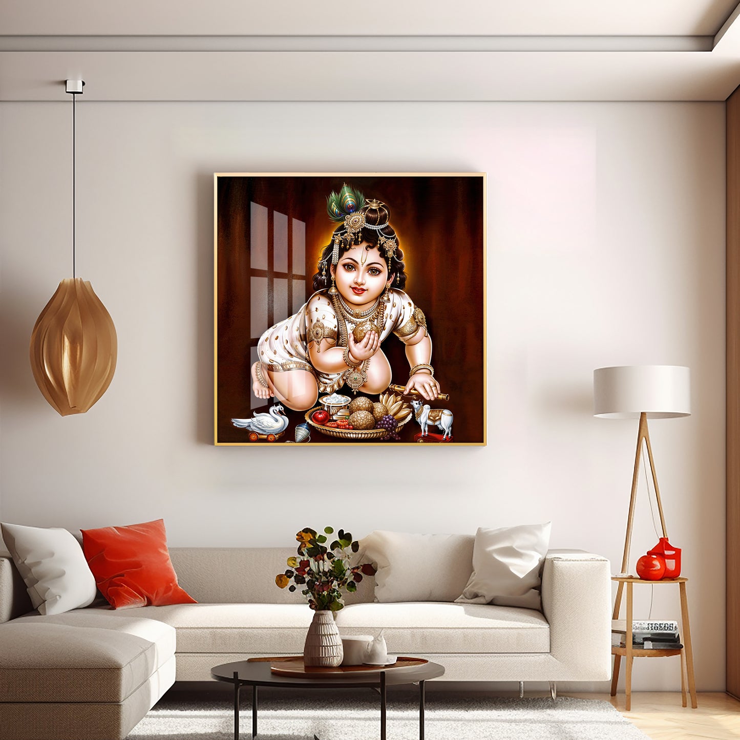 Bal Gopal Premium Acrylic Square Wall Art