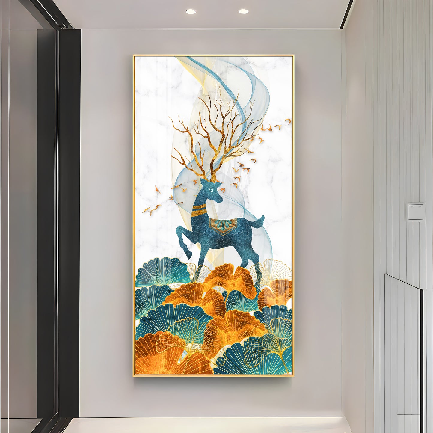 Decorated Deer Premium Acrylic Vertical Wall Art