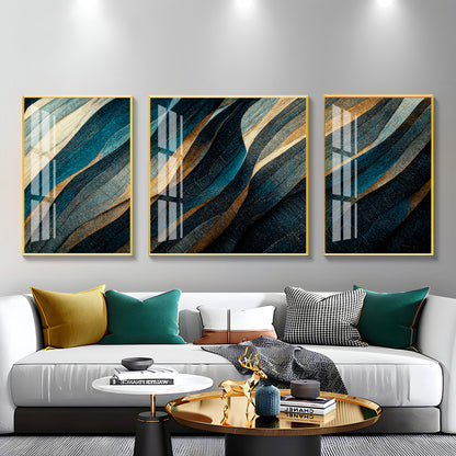 Seamless Waves Premium Acrylic Wall Art (Set of 3)