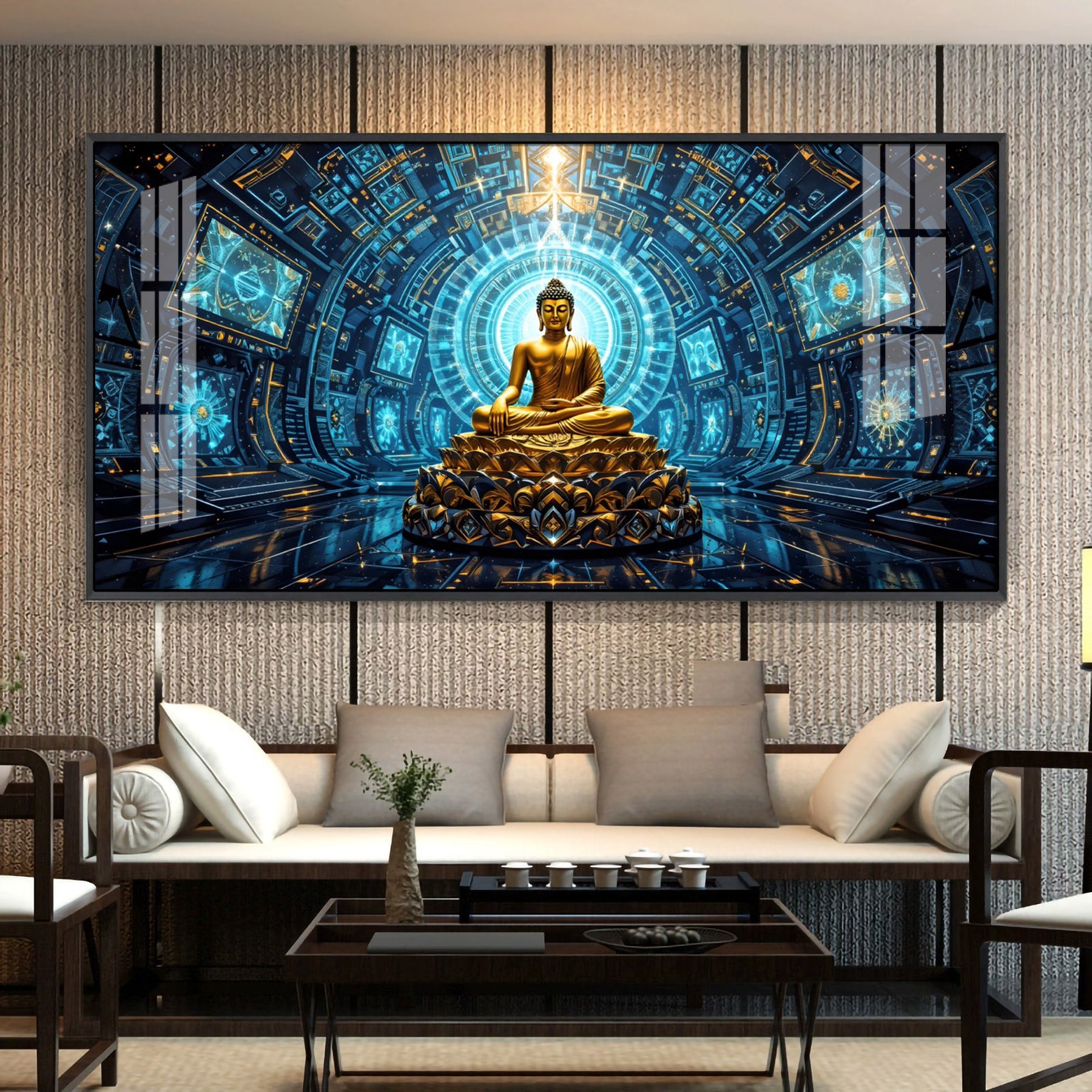 Luxe Zen Buddha Premium Acrylic Horizontal Wall Art