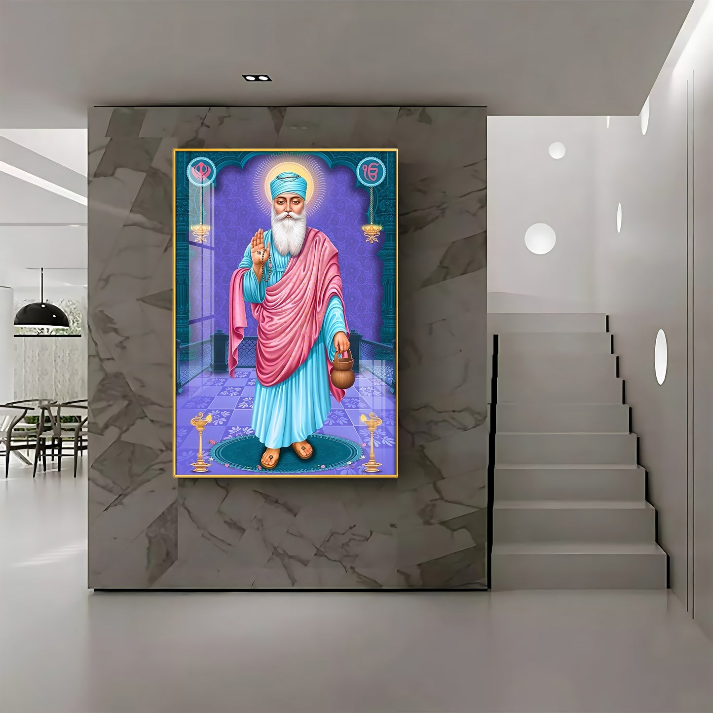 Shree Guru Nanak Dev Premium Acrylic Vertical Wall Art