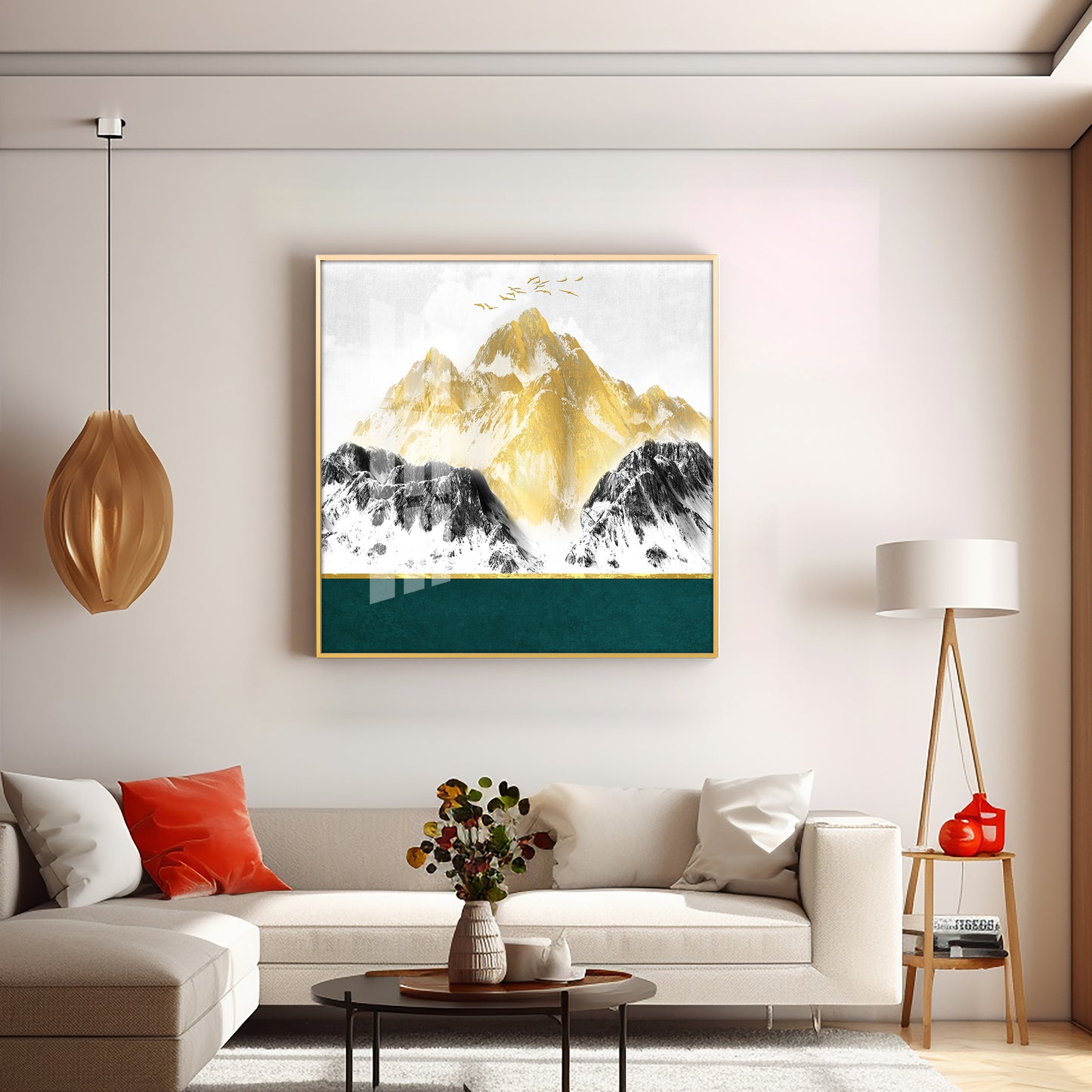 The Emerald Peak Acrylic Square Wall Art