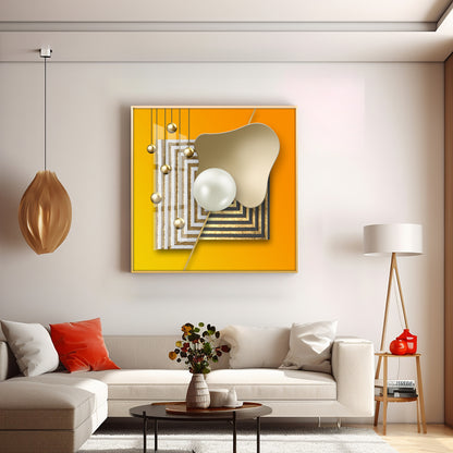 Abstract Gold Premium Acrylic Square Wall Art