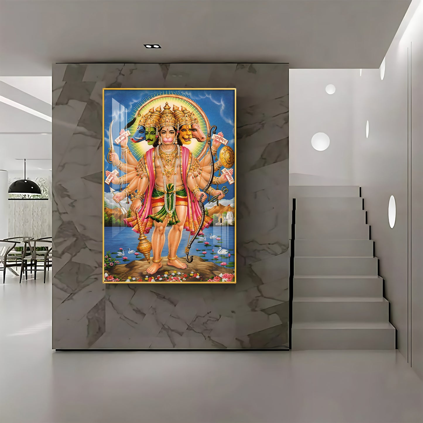 The Mighty Hanuman Premium Vertical Acrylic Wall Art