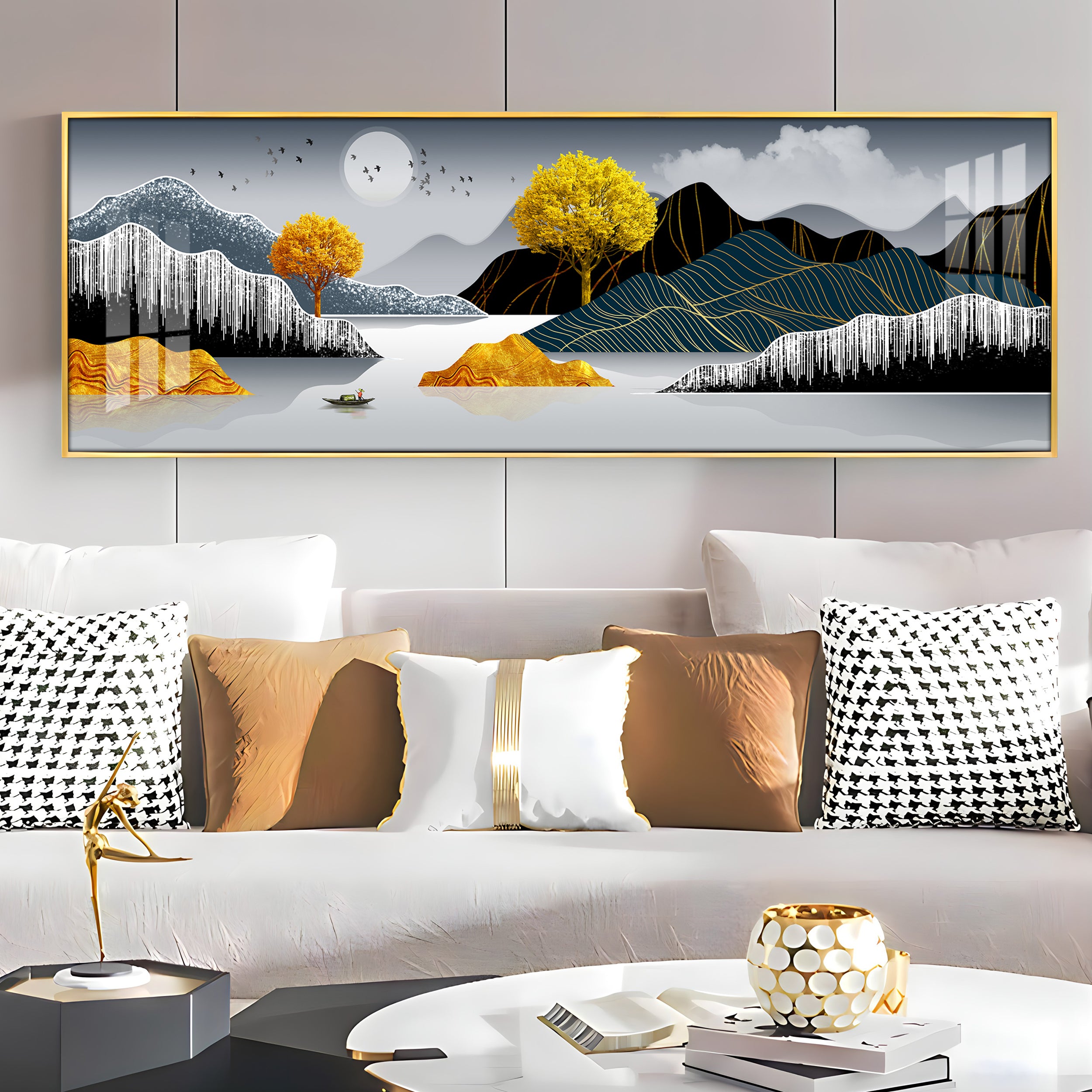 Fantasy Island Luxury Crystal Horizontal Wall Art