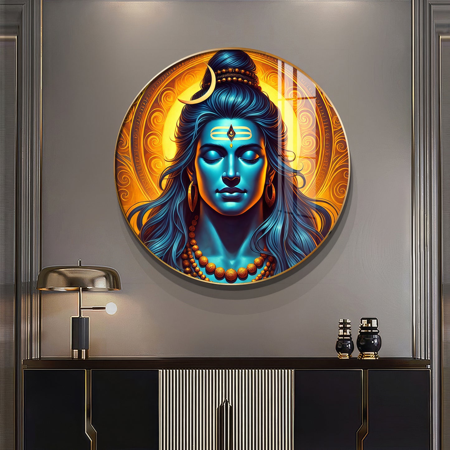 Supreme Soul Shiva Premium Acrylic Round Wall Art