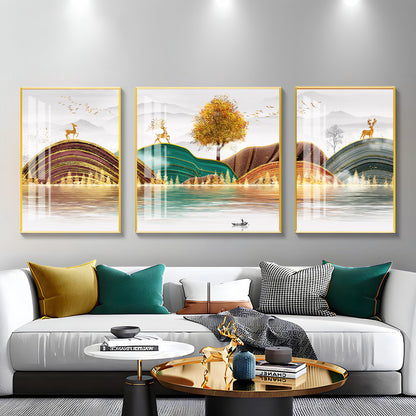 Mountain Ranges Premium Acrylic Wall Art (Set of 3)