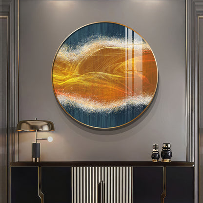 Waveform Whirl Premium Acrylic Round Wall Art