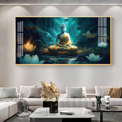 Buddha's Radiant Harmony Premium Acrylic Horizontal Wall Art