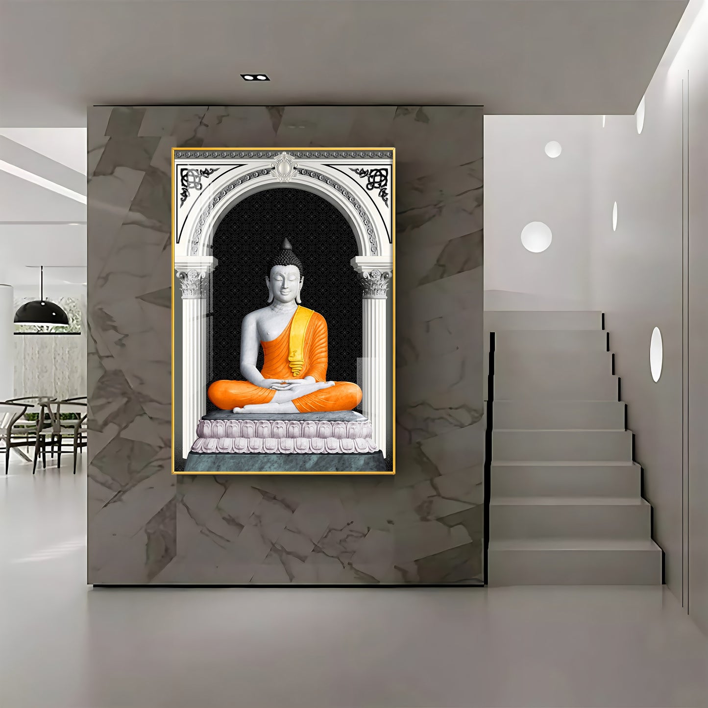 Serene Lotus Buddha Premium Acrylic Vertical Wall Art