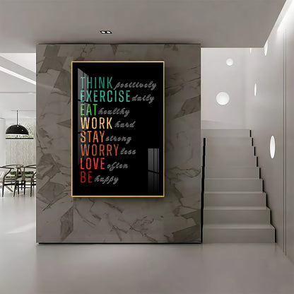 Motivational Quotes Premium Acrylic Vertical Wall Art