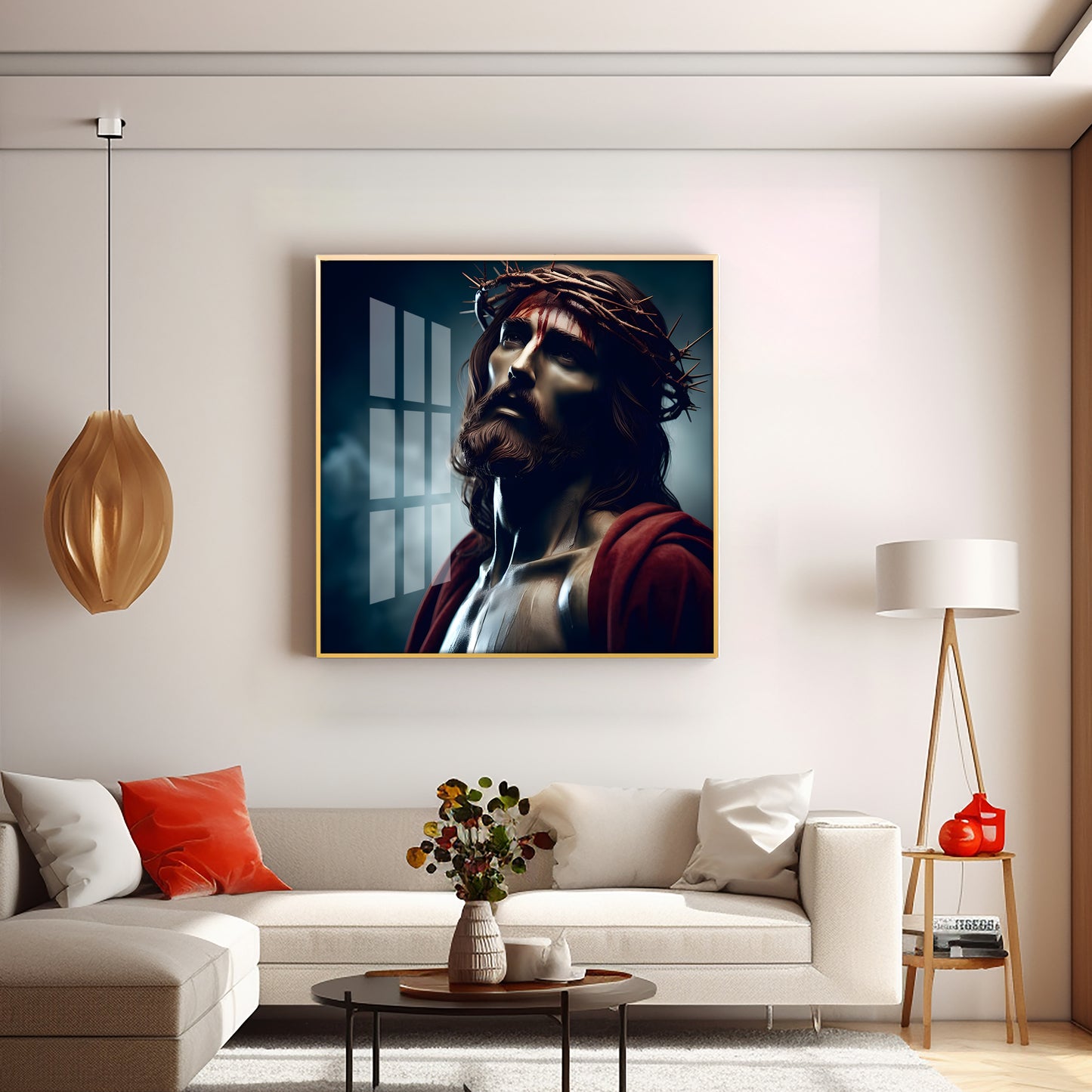 Jesus Premium Acrylic Square Wall Art