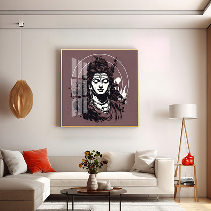 Shiv Shankar Premium Acrylic Square Wall Art