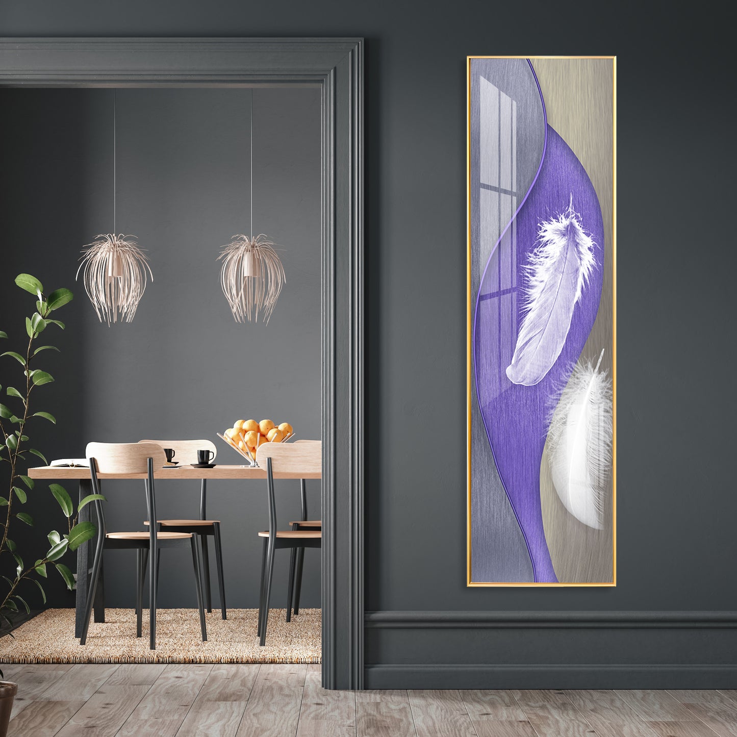 Purple Whispers Premium Acrylic Vertical Wall Art