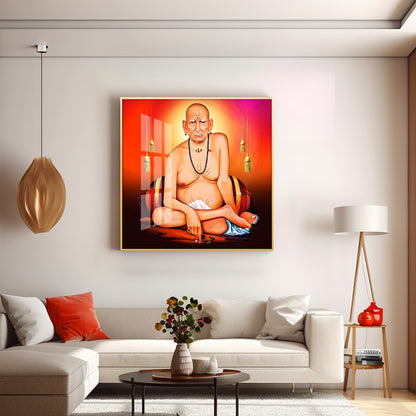 Swami of Akkalkot Premium Acrylic Square Wall Art