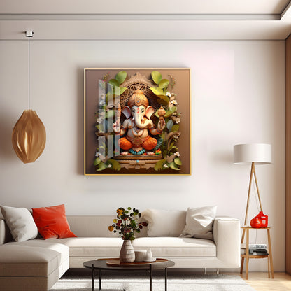 Ekdanta Maharaj Premium Acrylic Square Wall Art