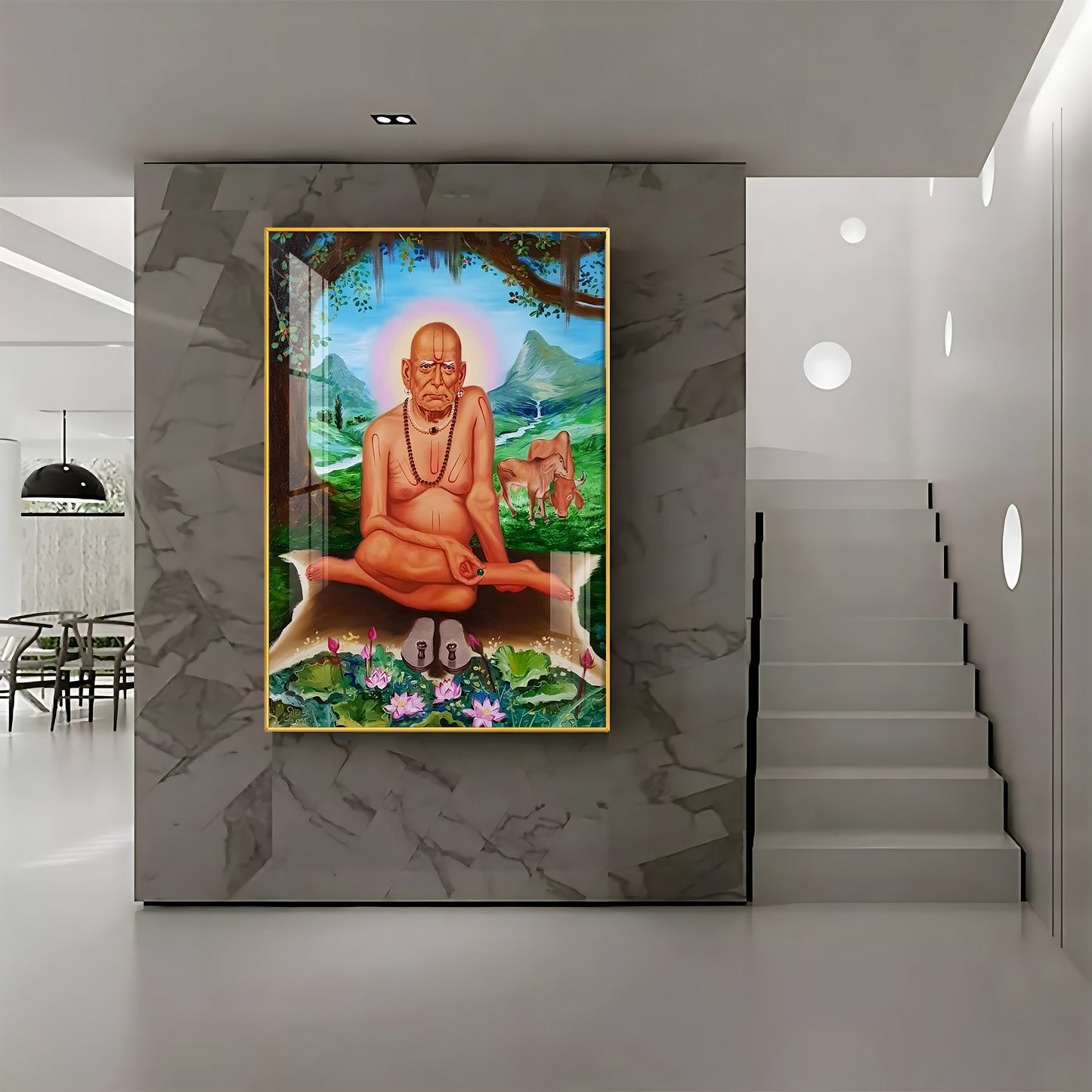 Elegance Of Shri Swami Samartha Premium Vertical Acrylic Wall Art