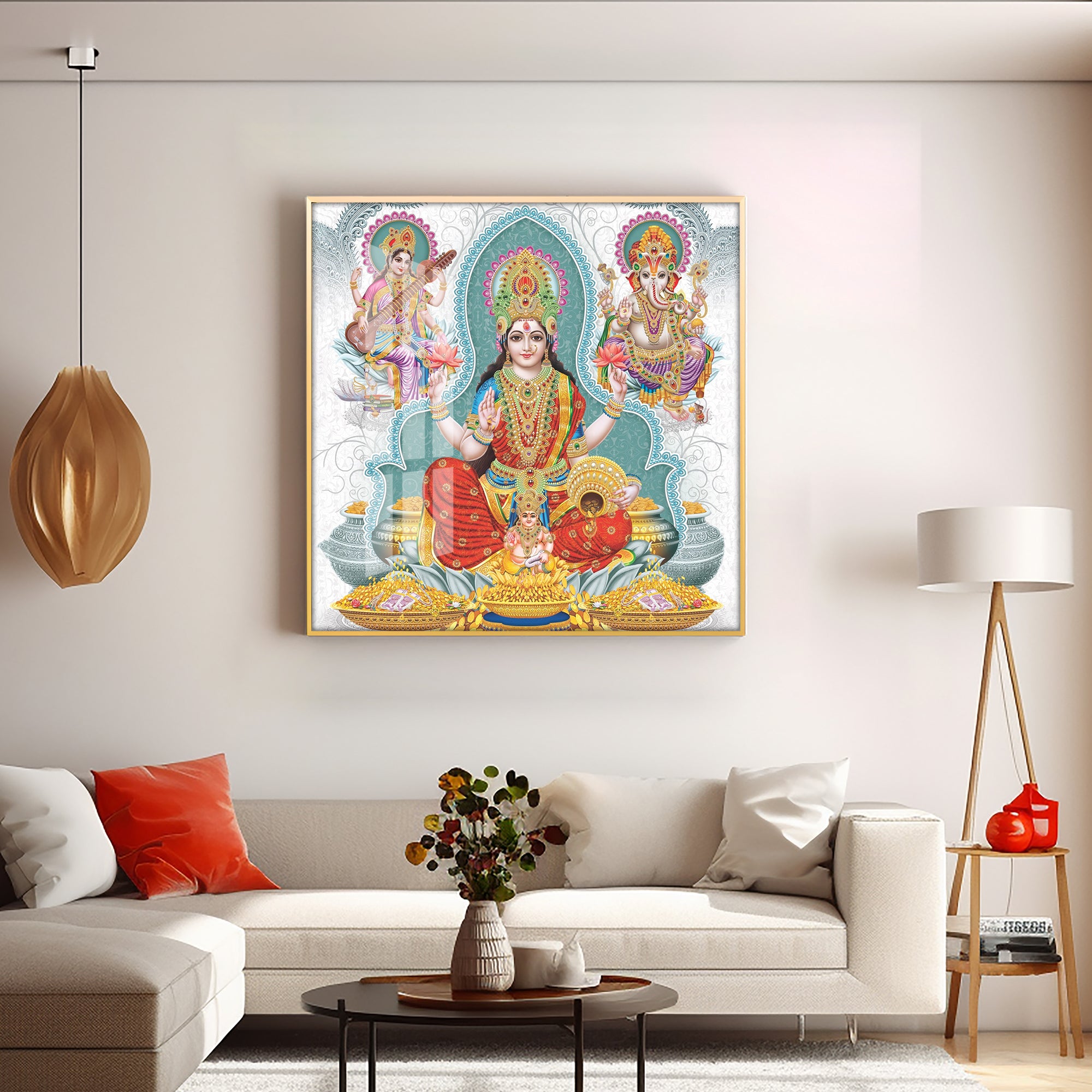 Supreme Serenity Deities Premium Acrylic Square Wall Art