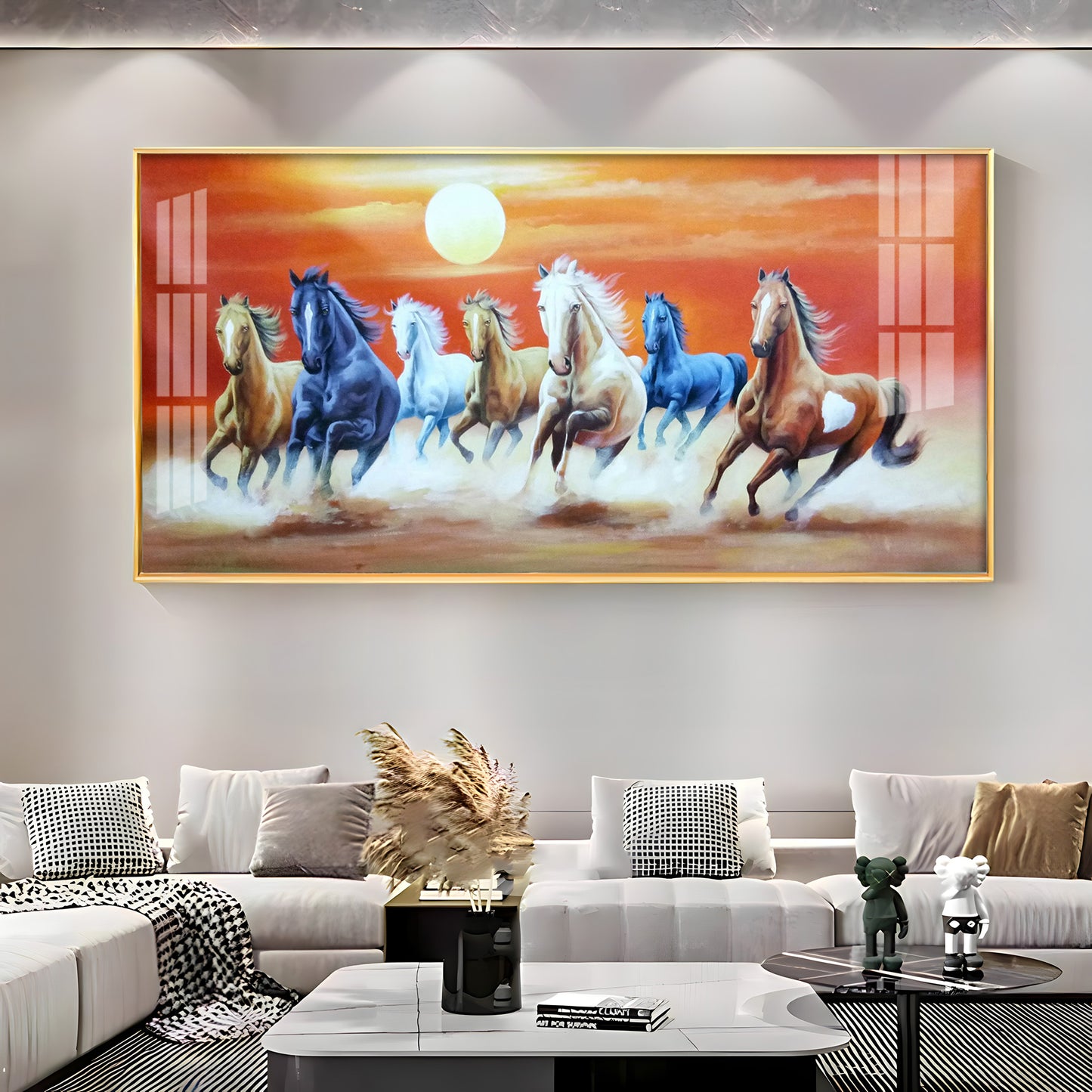 Energetic Horses Premium Acrylic Horizontal Wall Art