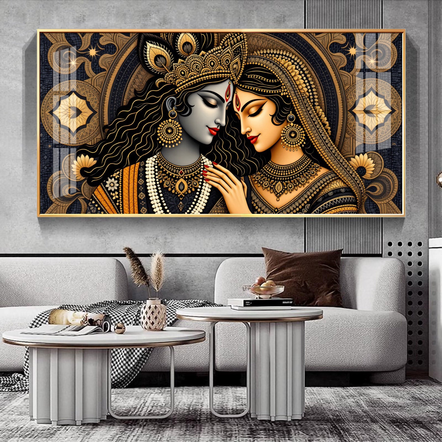 Abstract Radha Krishan Imperfect Art Premium Acrylic Horizontal Wall Art