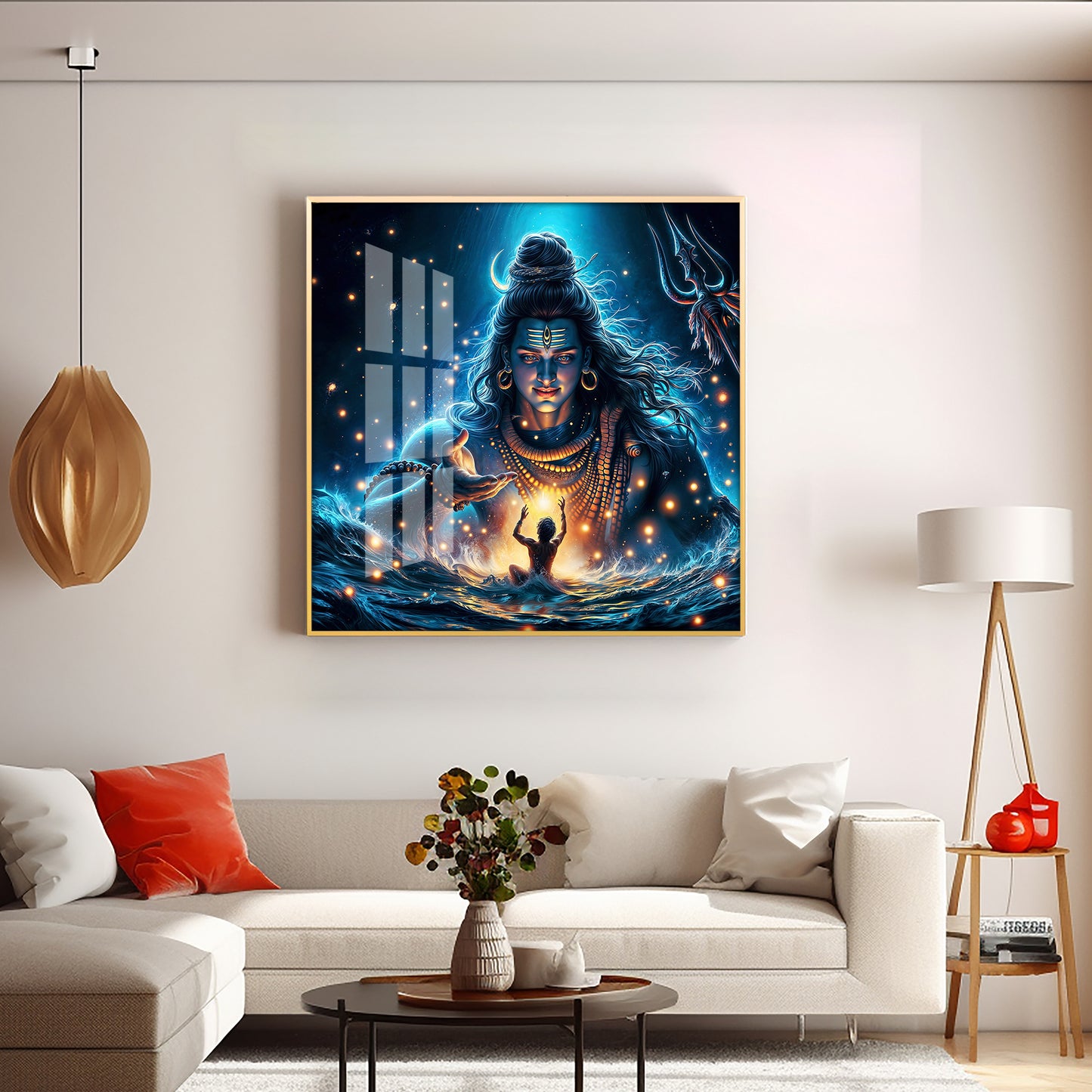 Cosmic Shiva Premium Acrylic Square Wall Art