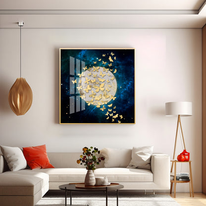 The Golden Array Premium Acrylic Square Wall Art