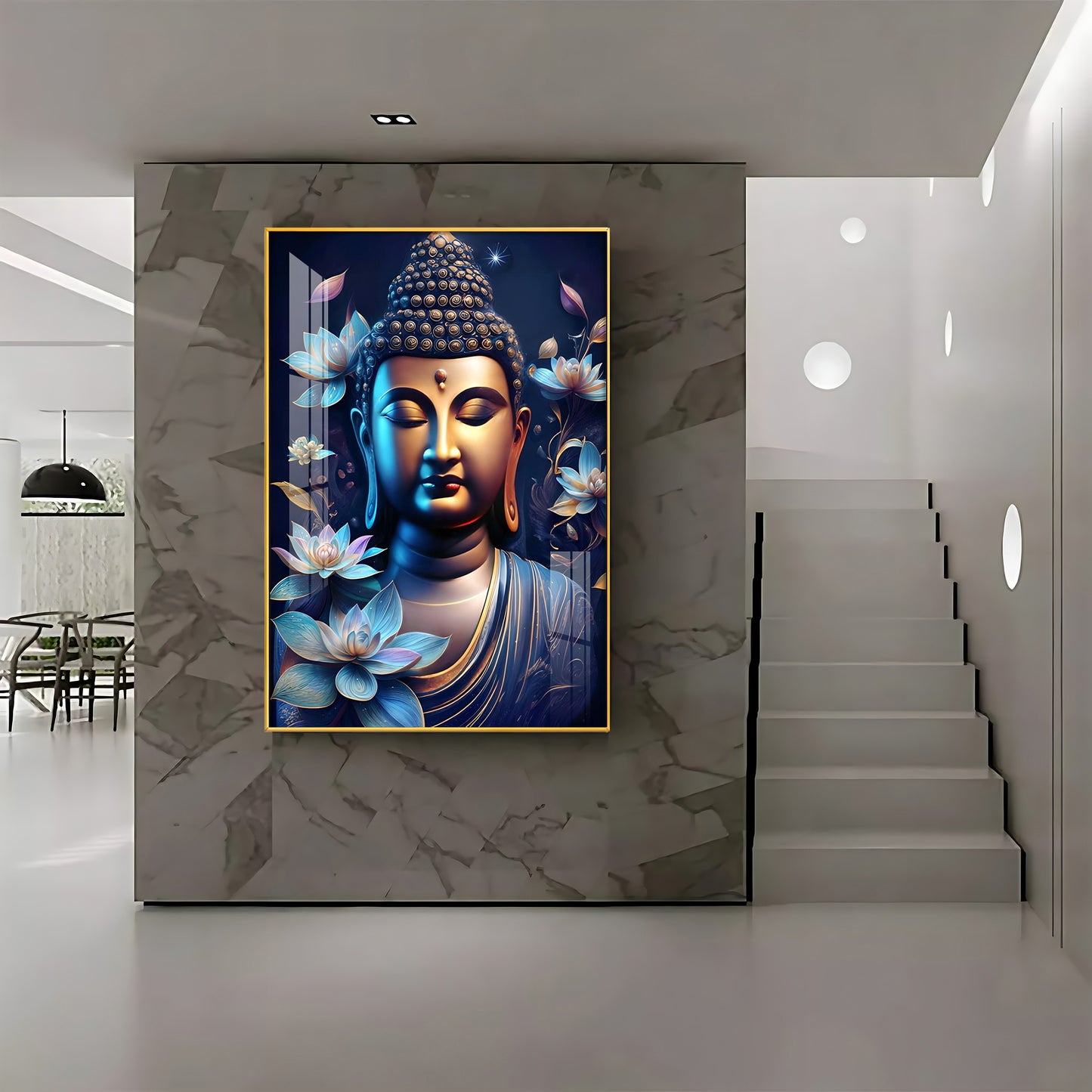 Modern Buddha Premium Acrylic Vertical Wall Art