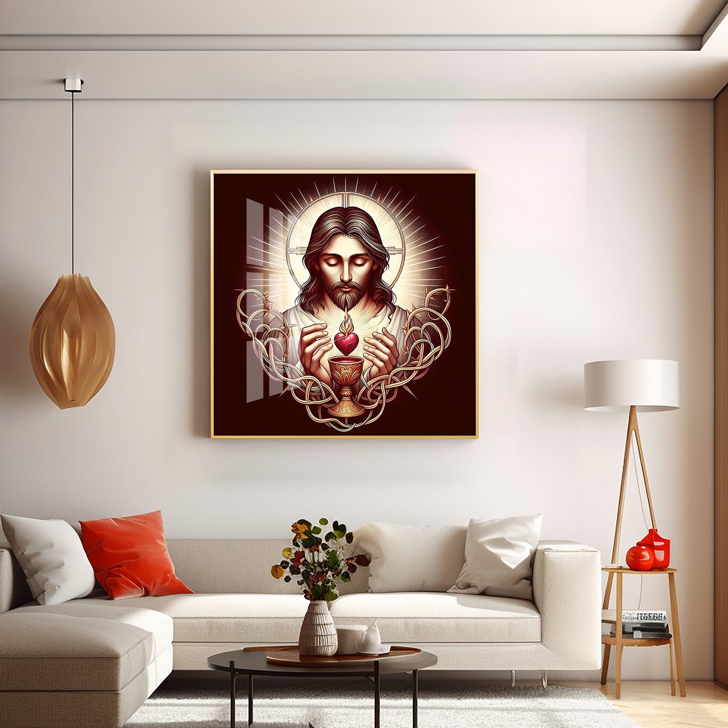 Heart of Compassion Premium Acrylic Square Wall Art